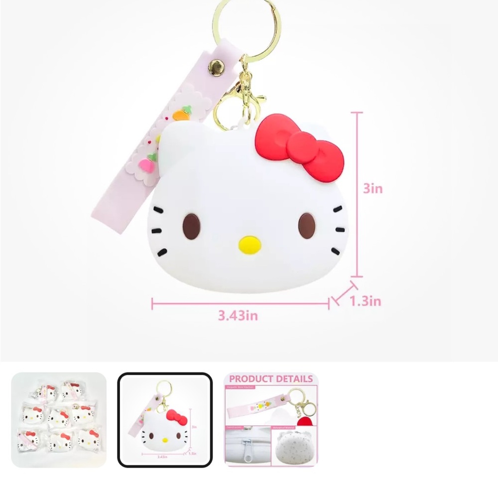 Hello Kitty Coin Purse Pouch Keychain Brand New in Packaging